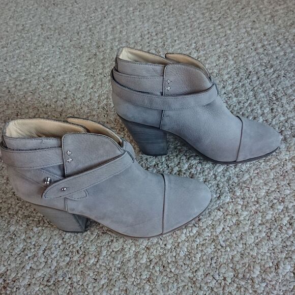 Rag & Bone Harrow Suede Ankle Boot Granite Gray size 37 - Picture 1 of 12
